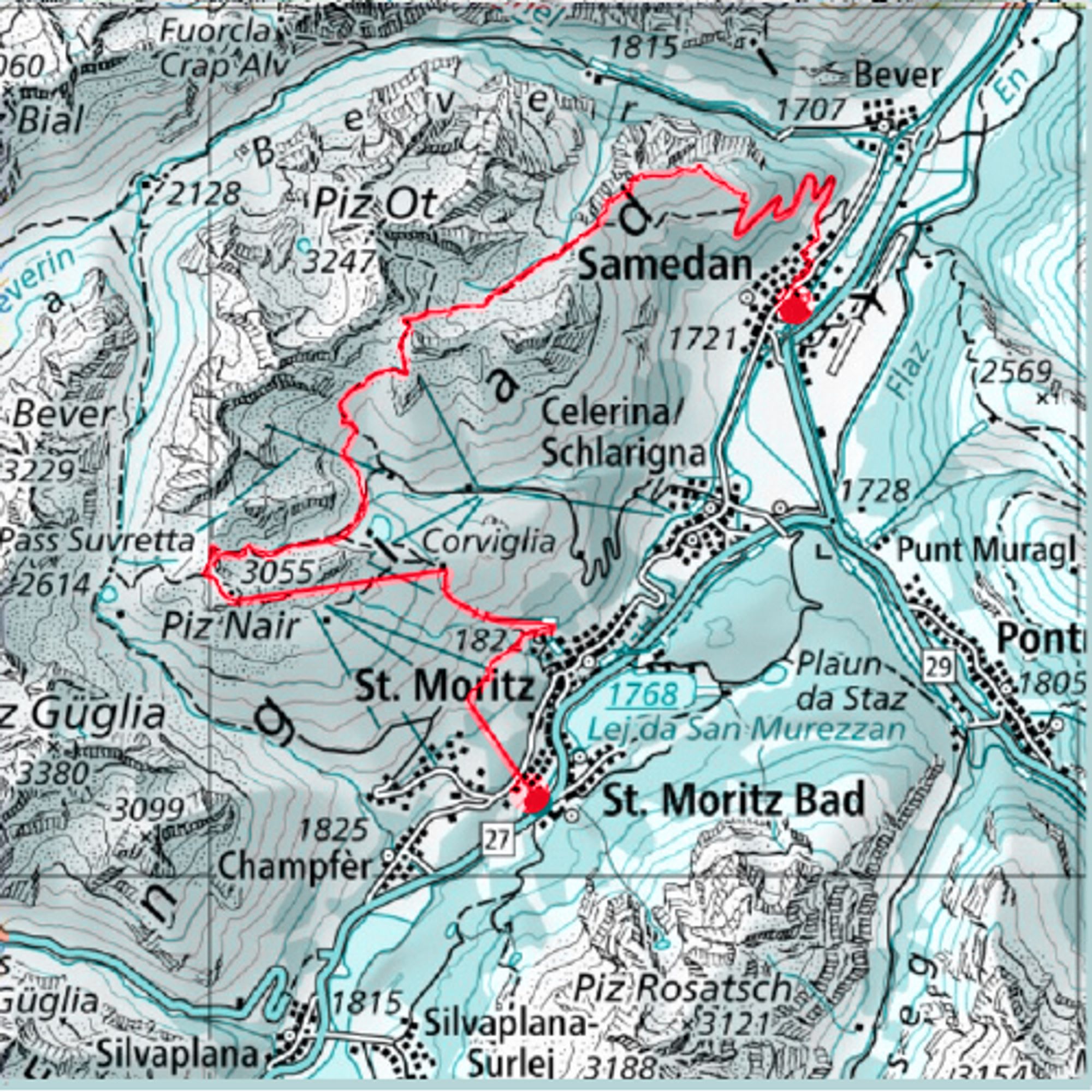 Wegweiser Engadin Spätsommer Symphonie