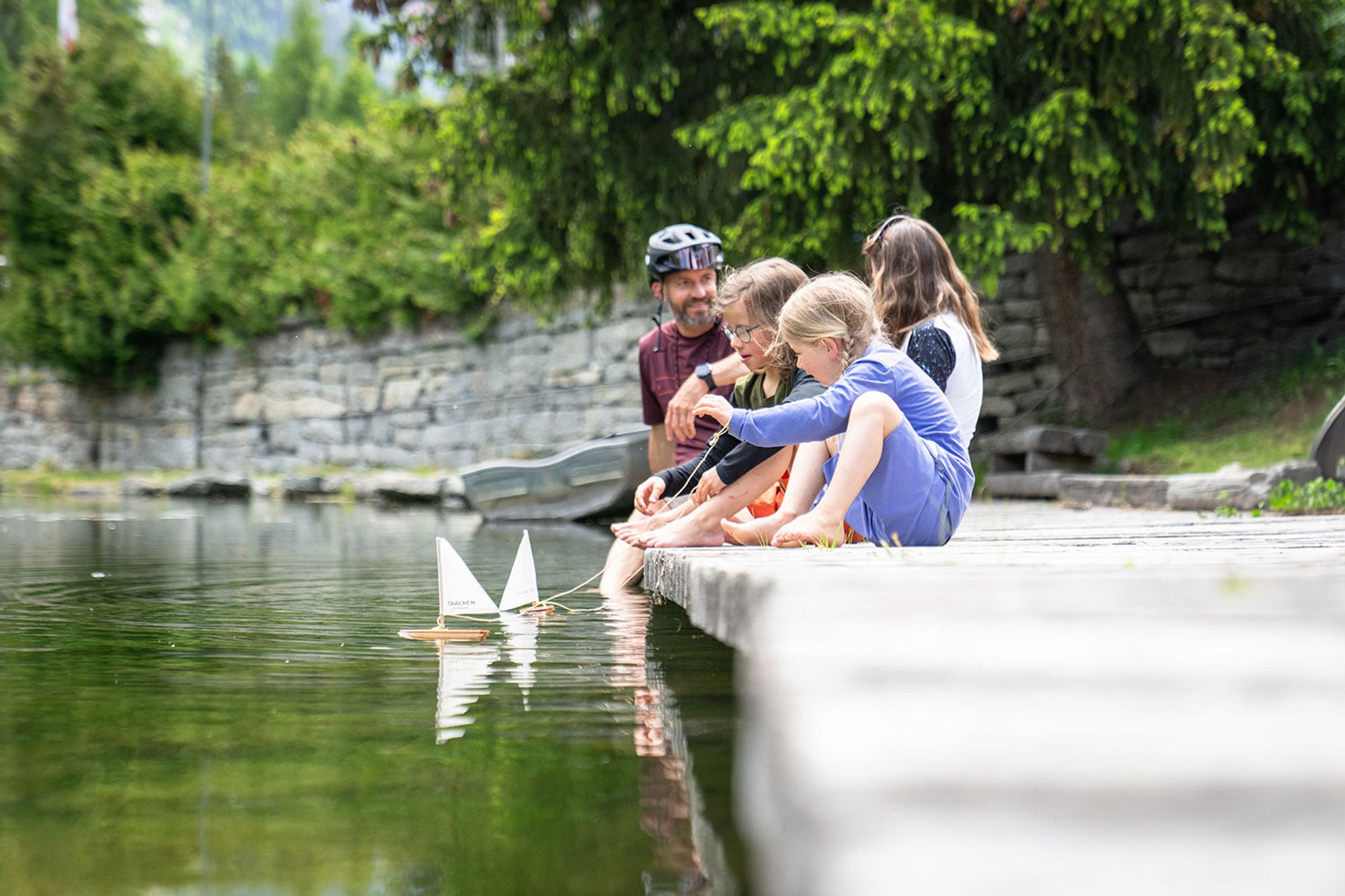 Wegweiser Mattertal Familienbiken