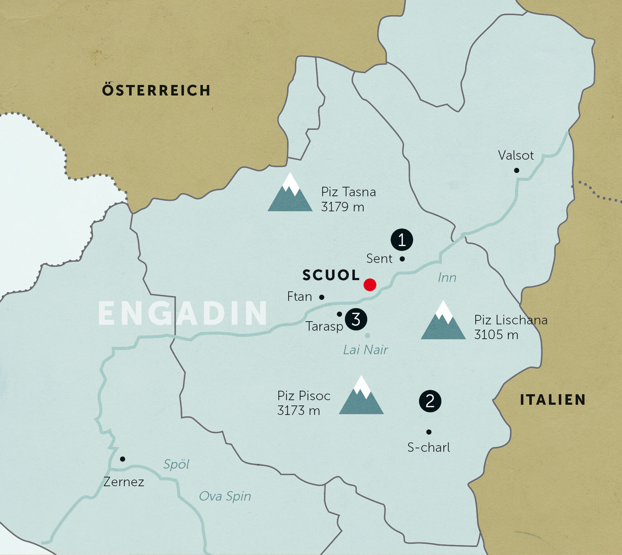 Engadin Scuol Zernez:   Alles im Fluss