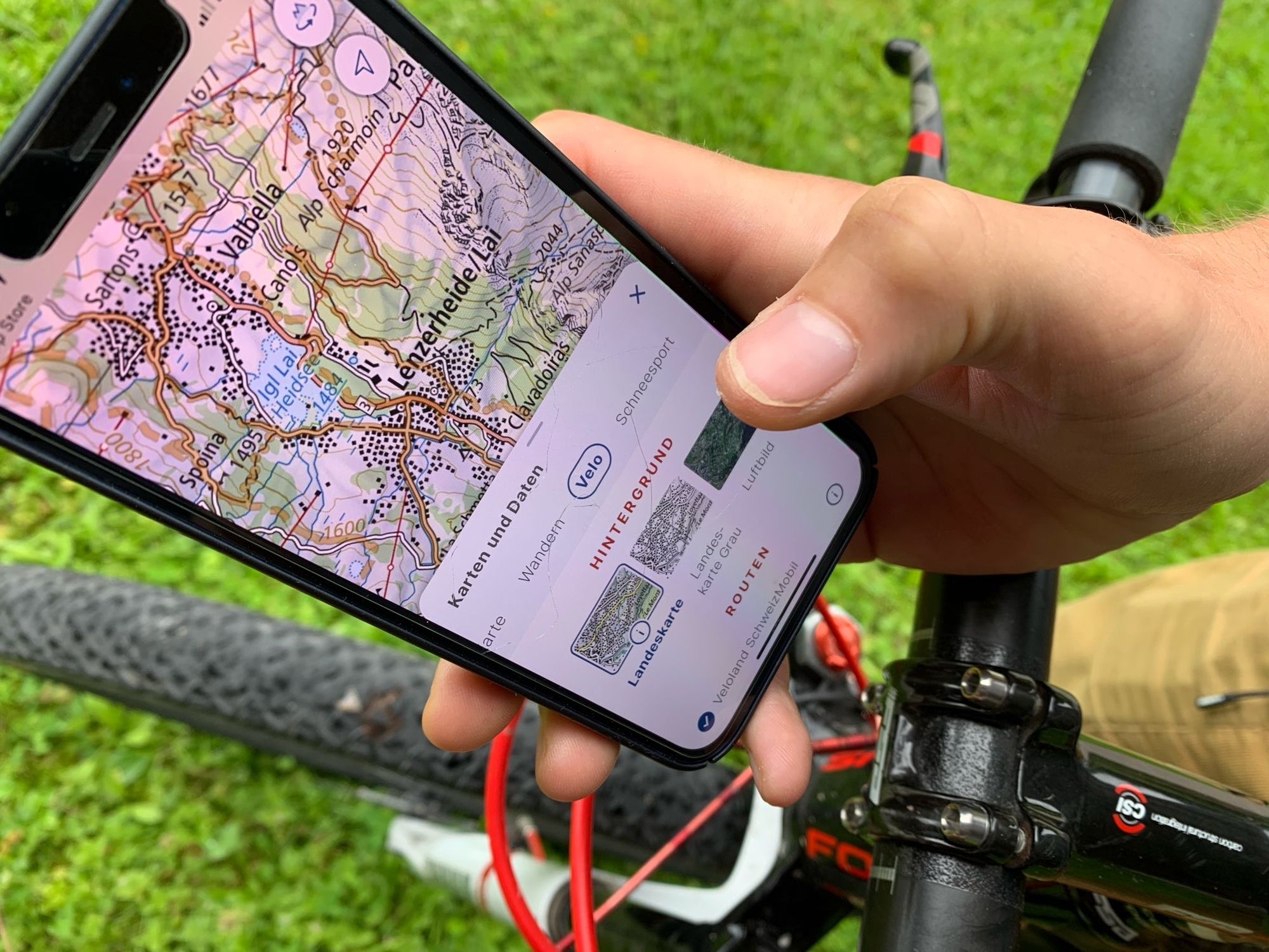 Praktisch swisstopo-App jetzt auch fürs Bike