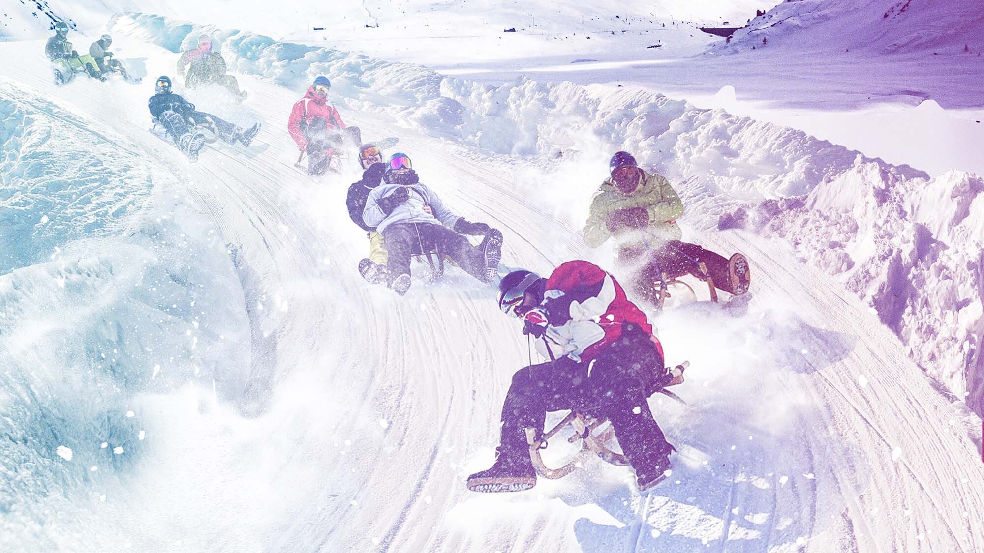 «Red Bull Sledgends»: Schlittenrennen am Flüelapass
