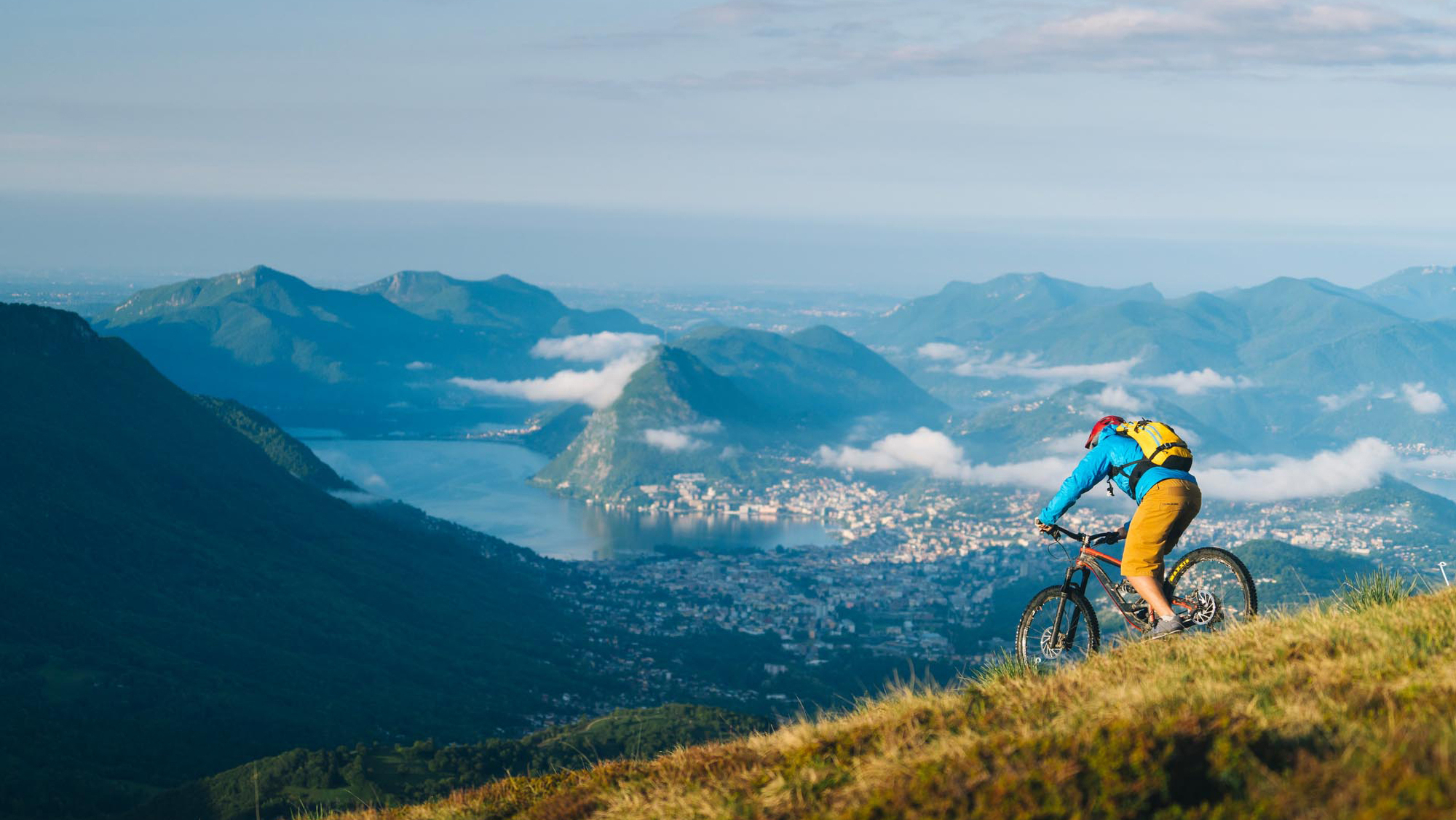 Mit dem Bike über die Gipfel von Lugano Mit dem Bike über die Gipfel von Lugano