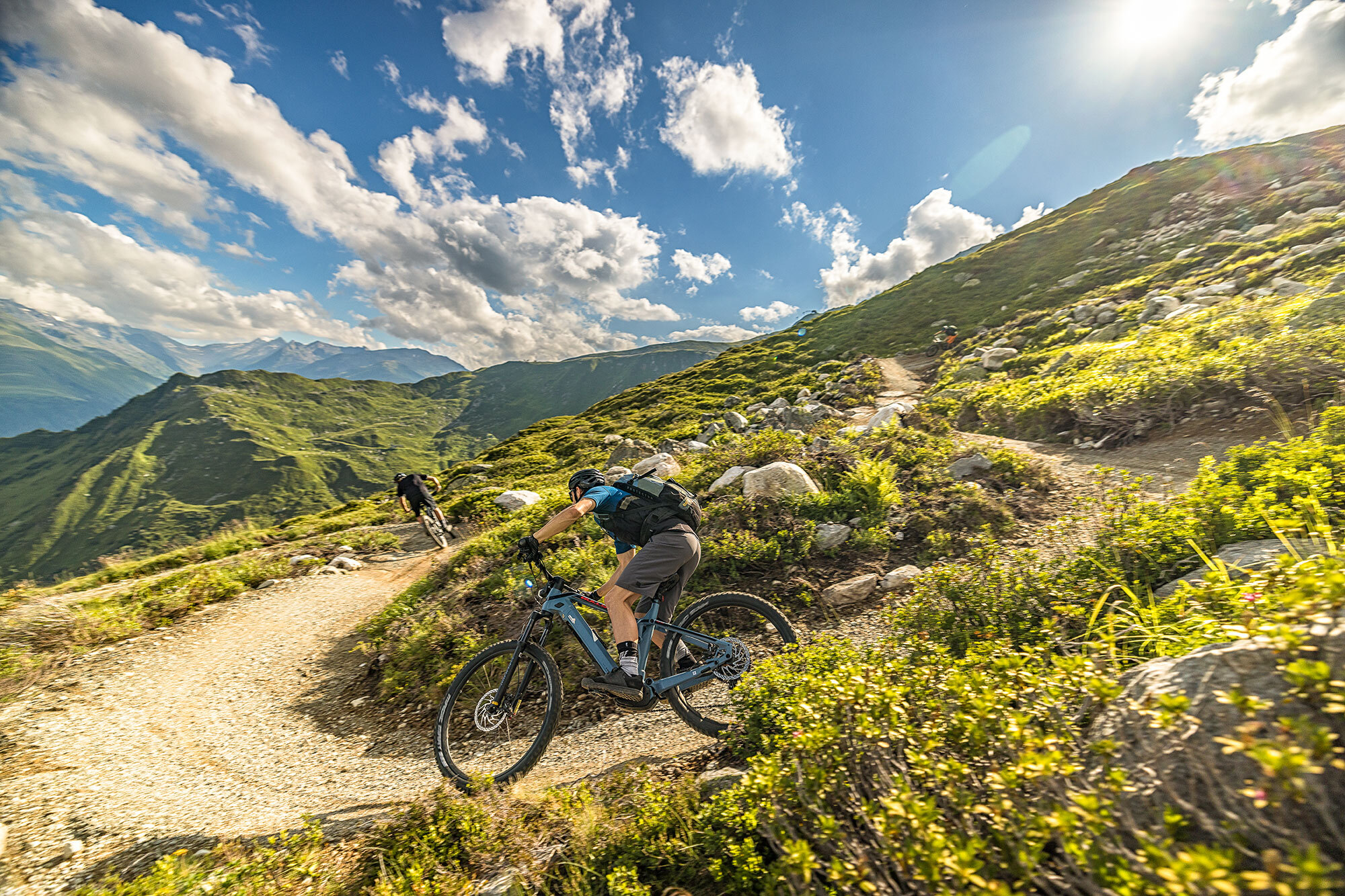 Trailbau in Disentis Sedrun und Andermatt